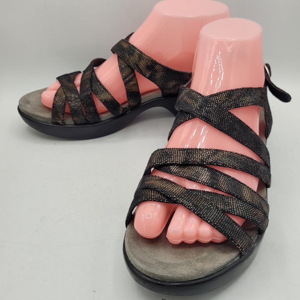 Dansko Dani Coffee Swirl Sandals Size 38 US Size 7.5 / 8